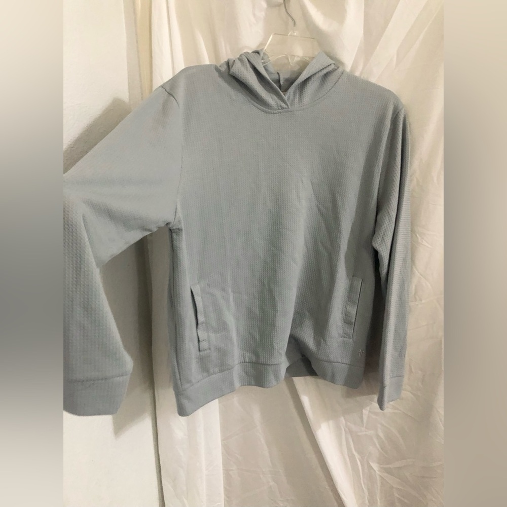 Frye bluish gray donegal‎ textured casual hoodie size large brand new